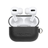 Hülle AirPods Pro - Qialino Echtleder - Schwarz