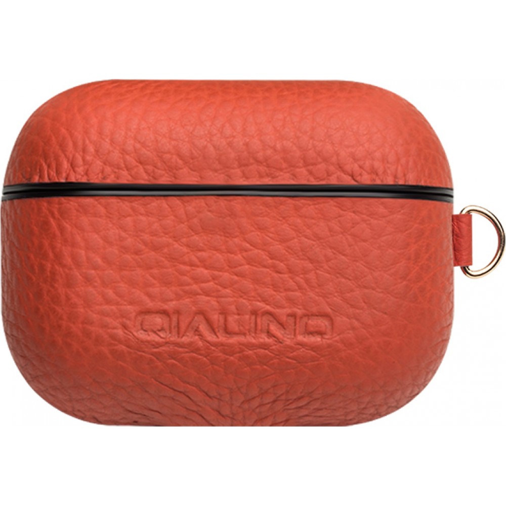 Coque AirPods Pro - Qialino cuir véritable - Orange