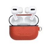 Coque AirPods Pro - Qialino cuir véritable - Orange