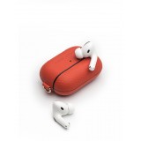 Coque AirPods Pro - Qialino cuir véritable - Orange