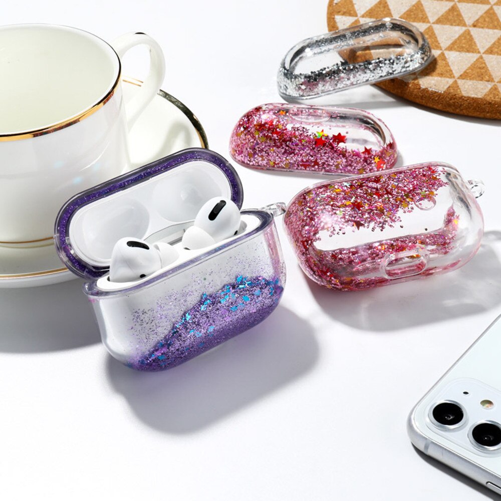 Coque AirPods Pro - Water Stars & Strass - Argent