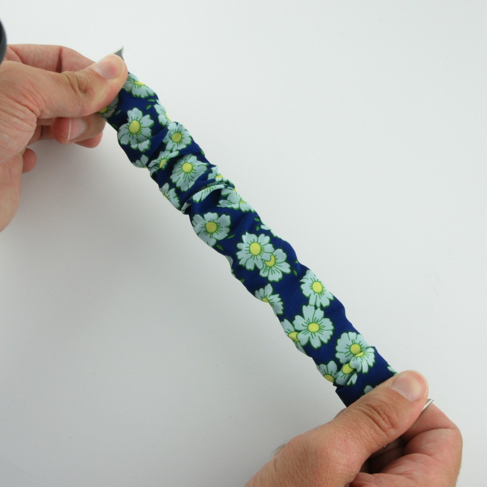 Bracelet tissu chouchous fleur bleu - Apple Watch 42mm / 44mm / 45mm