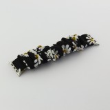 Stoff Ersatz Armband Scrunchie blumen schwarz - Apple Watch 38mm / 40mm / 41mm