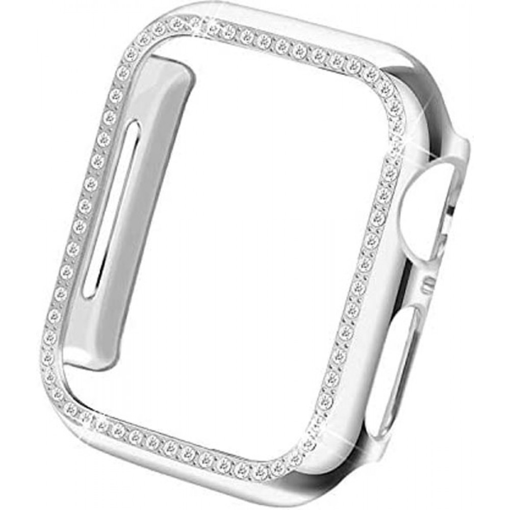 Coque Apple Watch 44mm - Strass - Argent