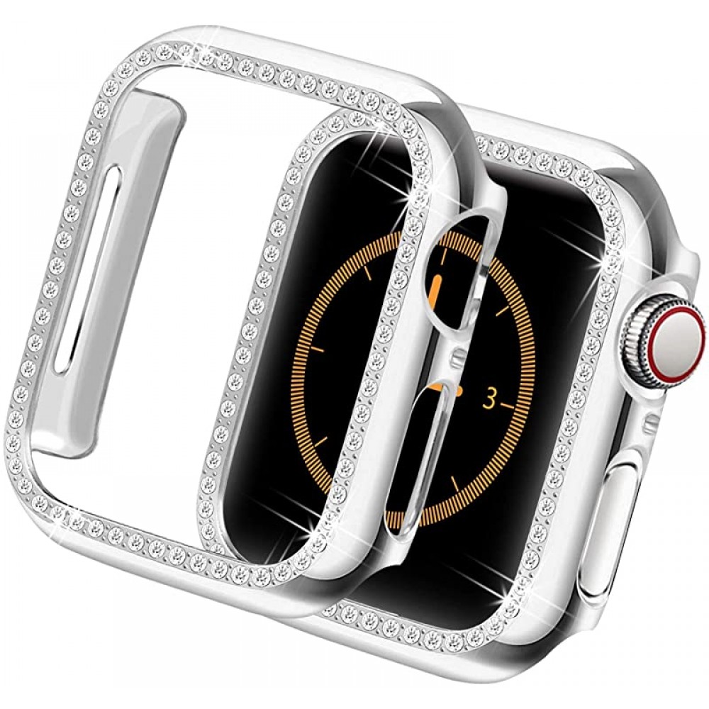 Coque Apple Watch 42mm - Strass - Argent