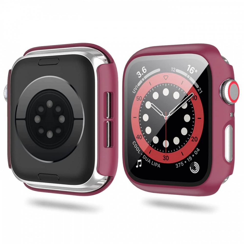 Coque Apple Watch 44mm - Full Protect avec vitre de protection - Transparent opaque