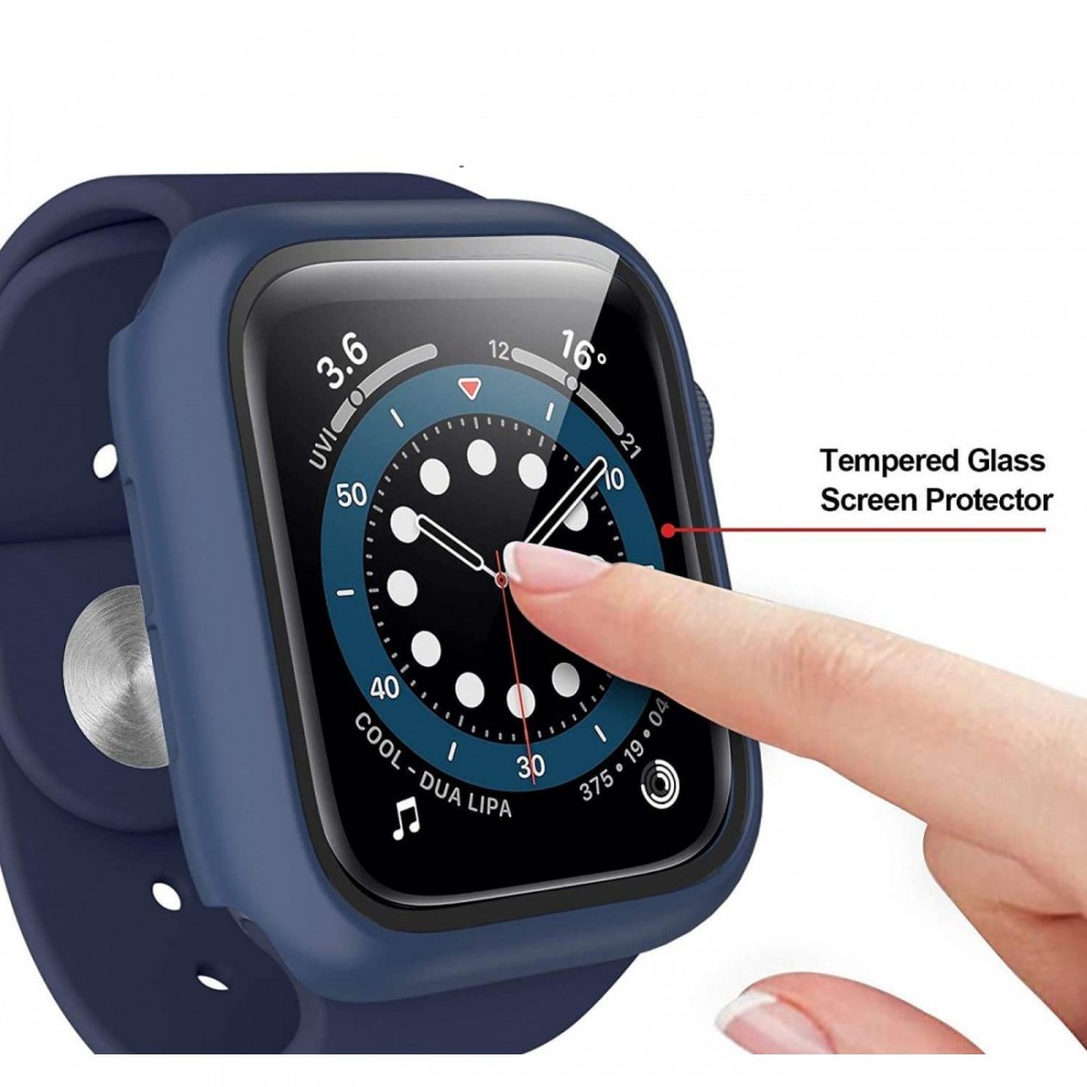 Apple Watch 40mm Case Hülle - Full Protect mit Schutzglas - - Grau
