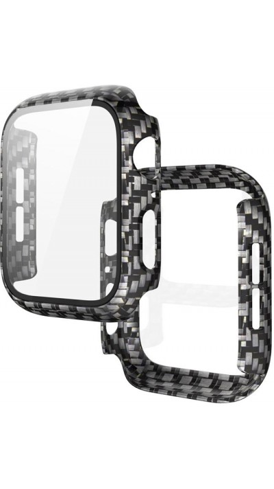 Apple Watch 41 mm Case Hülle - Full Protect mit Schutzglas - Carbon