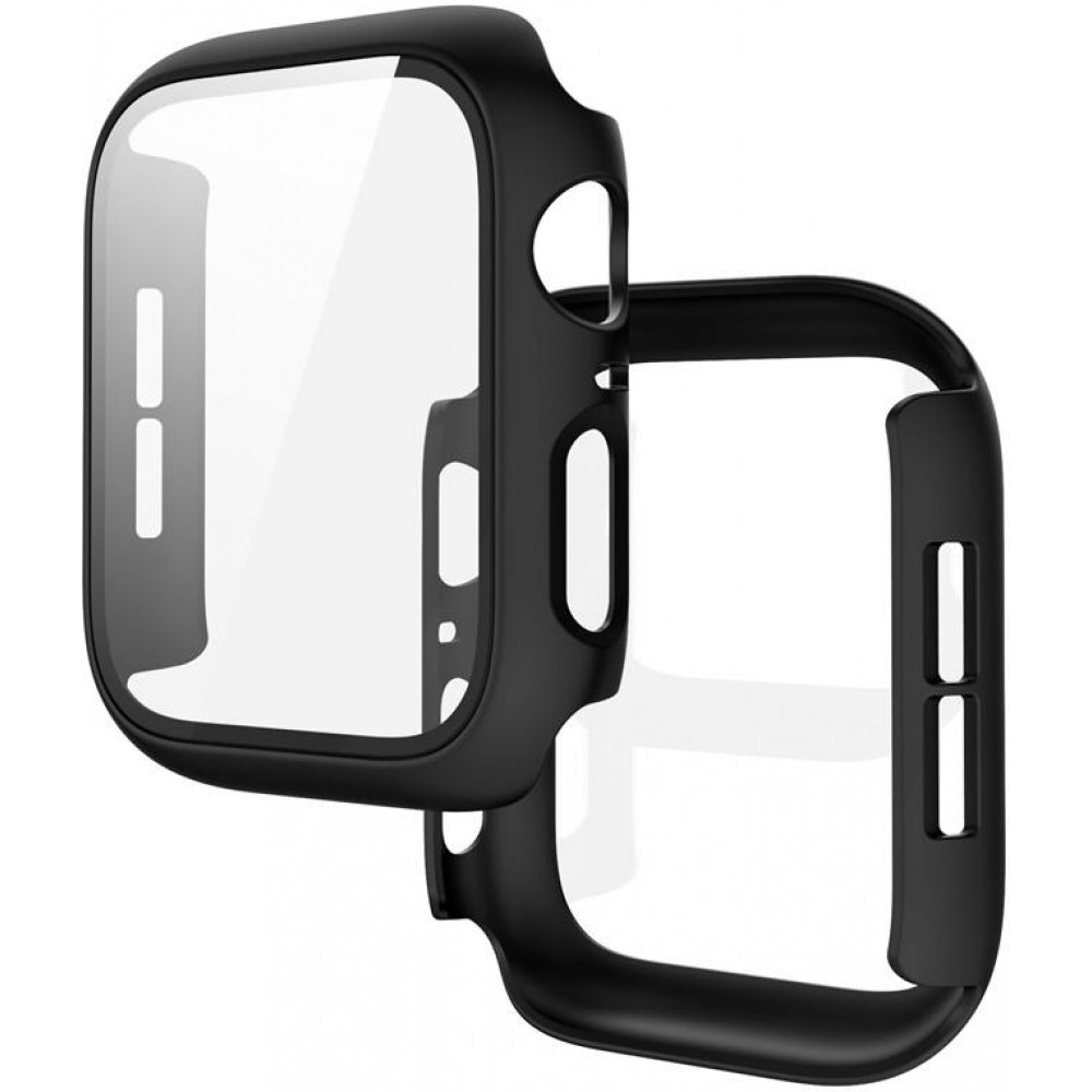 Apple Watch 41 mm Case Hülle - Full Protect mit Schutzglas - Schwarz