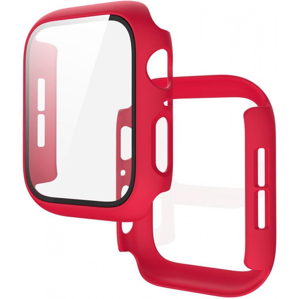 Coque Apple Watch 41 mm - Full Protect avec vitre de protection - Rouge