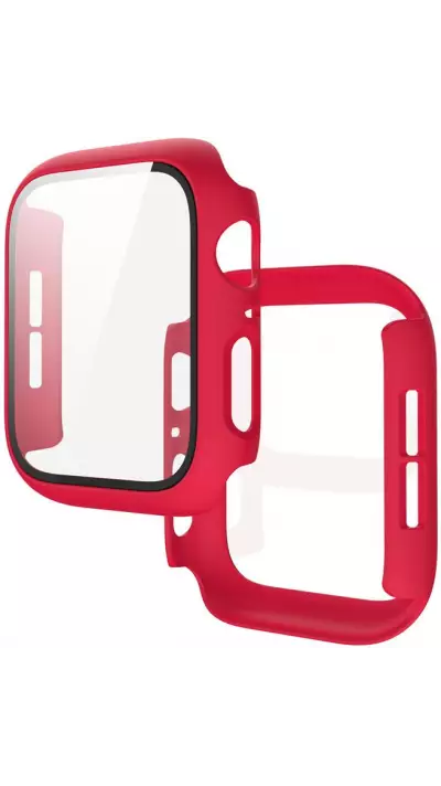 Coque Apple Watch 41 mm - Full Protect avec vitre de protection - Rouge