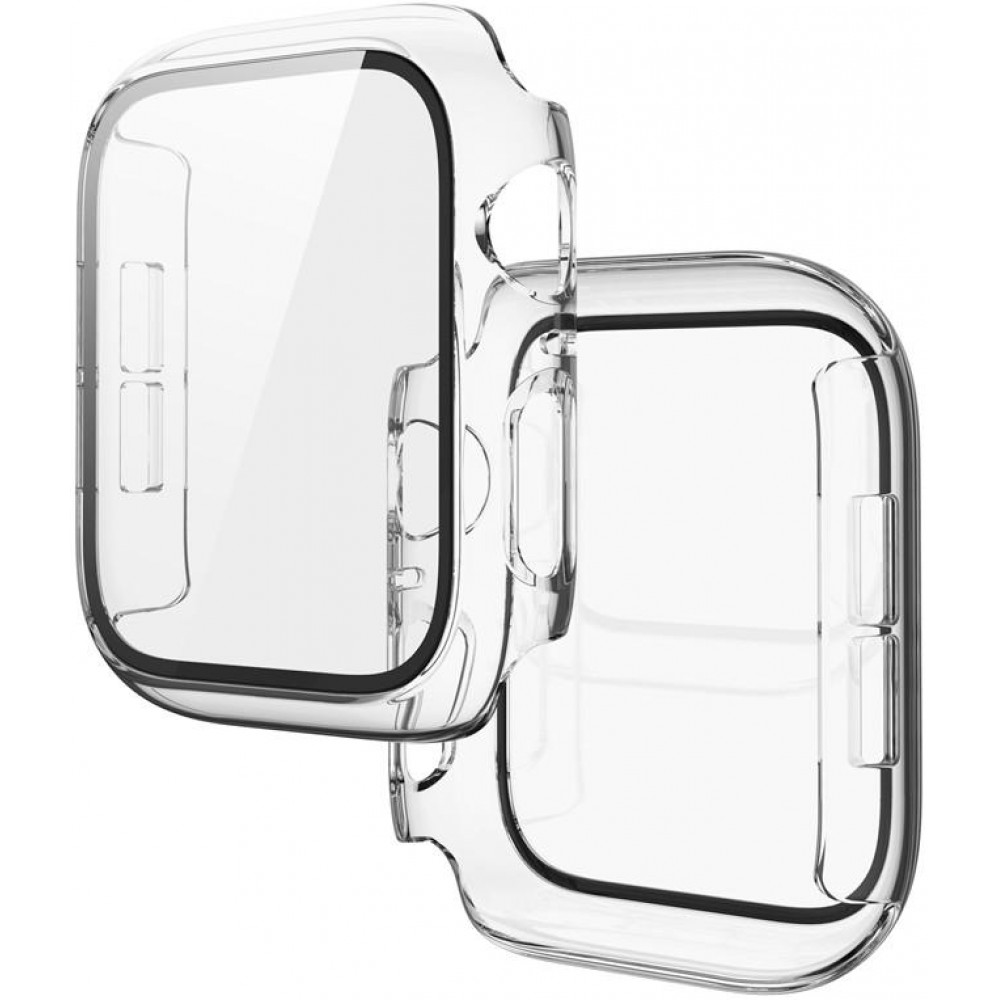 Apple Watch 41 mm Case Hülle - Full Protect mit Schutzglas - Transparent