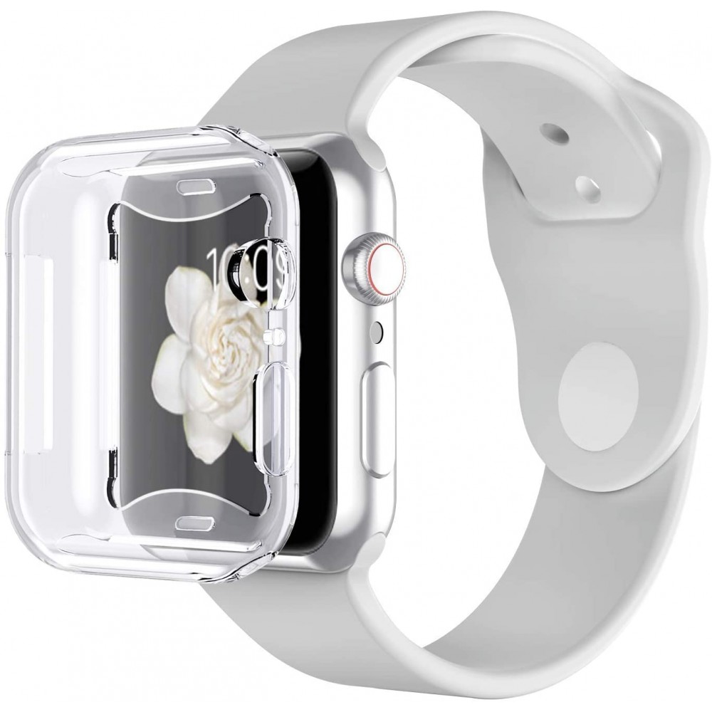 Hülle Apple Watch 45mm - Gummi volle Abdeckung - Transparent