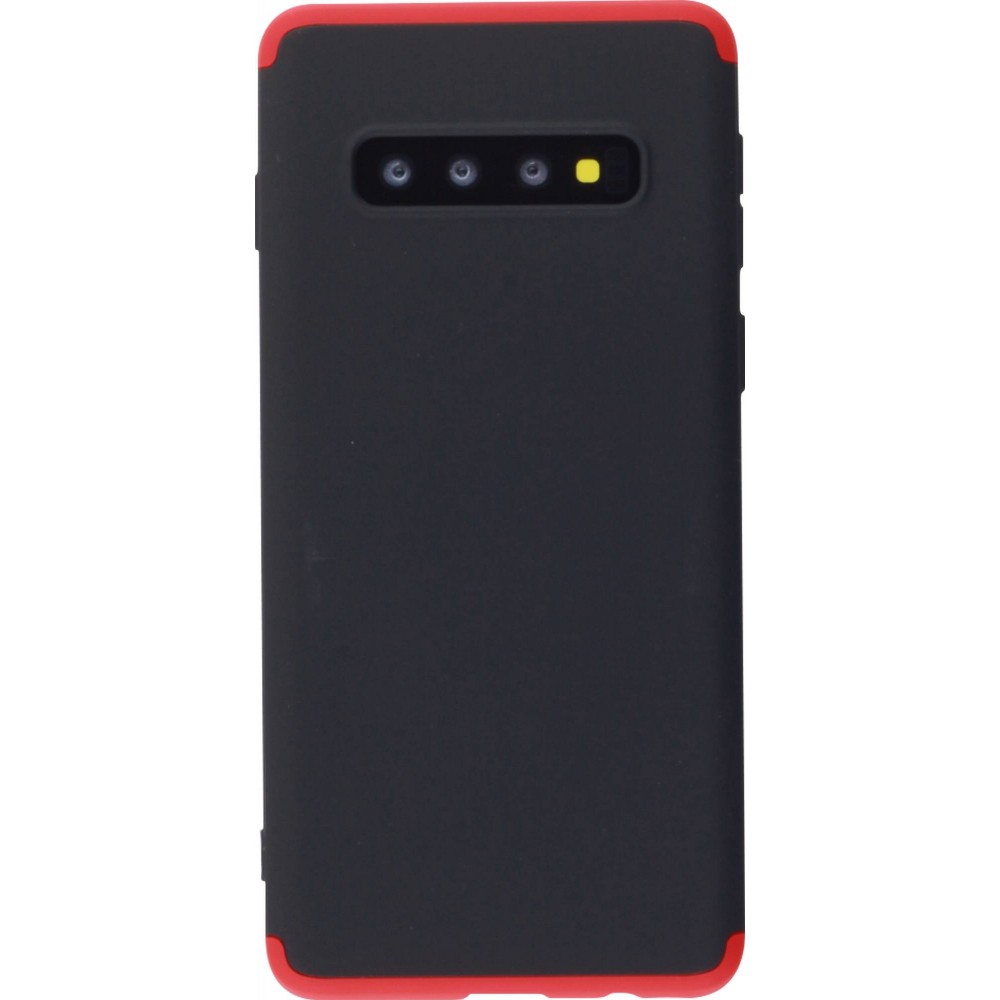 Coque Samsung Galaxy S10 - 360° Full Body noir - Rouge