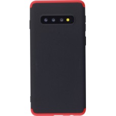 Hülle Samsung Galaxy S10 - 360° Full Body schwarz - Rot