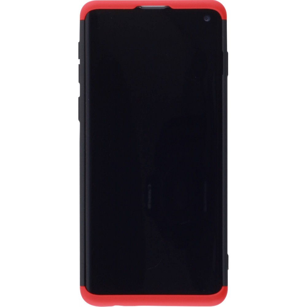 Hülle Samsung Galaxy S10 - 360° Full Body schwarz - Rot