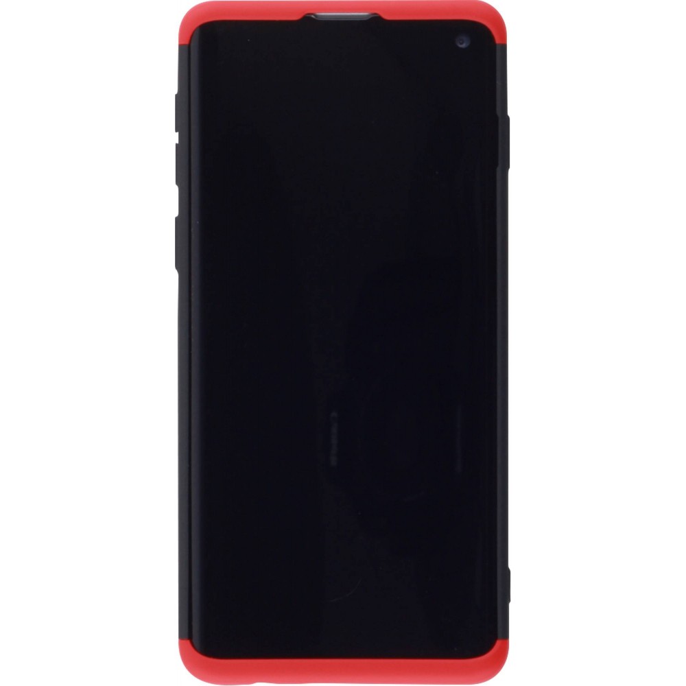 Coque Samsung Galaxy S10 - 360° Full Body noir - Rouge