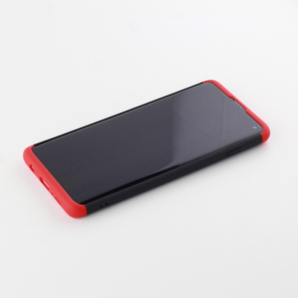 Coque Samsung Galaxy S10 - 360° Full Body noir - Rouge