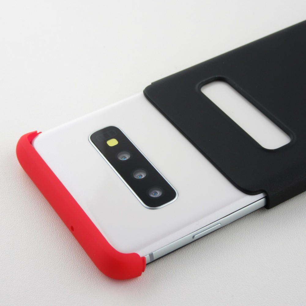 Coque Samsung Galaxy S10 - 360° Full Body noir - Rouge