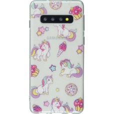 Coque Samsung Galaxy S10e - Clear Licorne fête