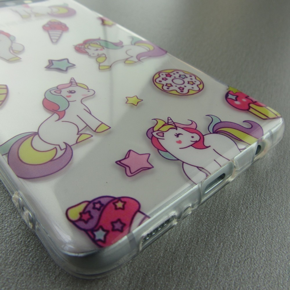 Coque Samsung Galaxy S10e - Clear Licorne fête