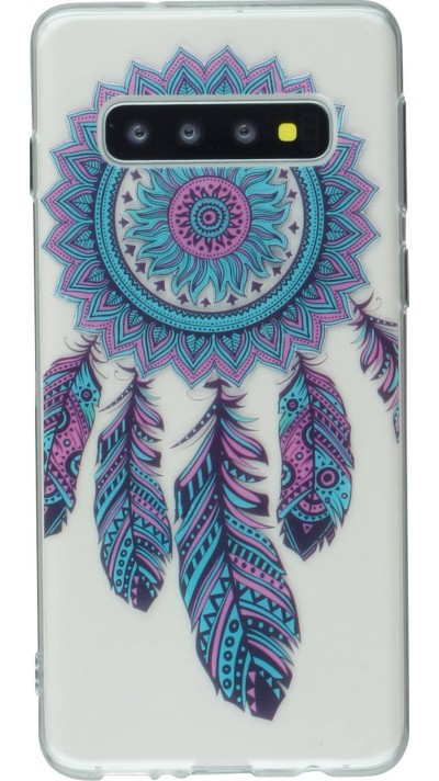 Hülle Samsung Galaxy S10 - Gel Dreamcatcher Gefieder