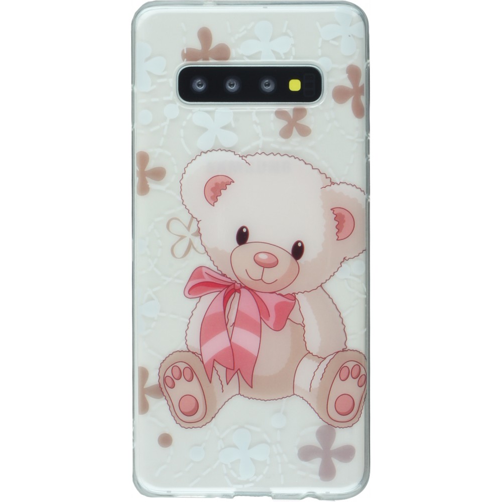 Hülle Samsung Galaxy S10 - Gummi Teddybär