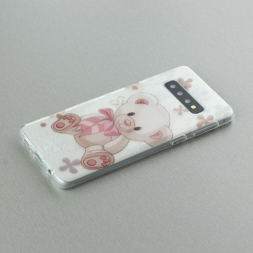 Hülle Samsung Galaxy S10 - Gummi Teddybär