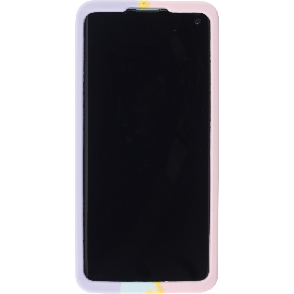 Coque Samsung Galaxy S10 - Silicone jeu éclate bulles anti-stress arc-en-ciel