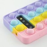 Coque Samsung Galaxy S10 - Silicone jeu éclate bulles anti-stress arc-en-ciel