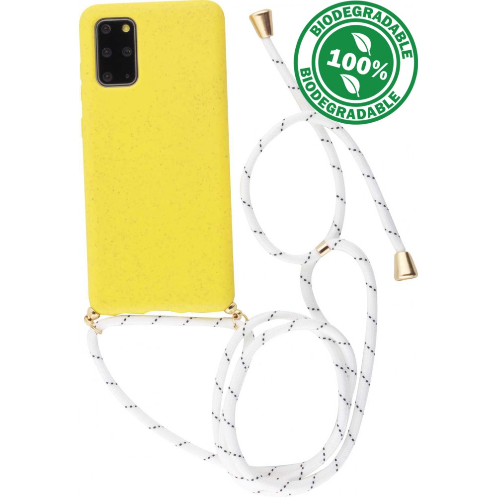 Hülle Samsung Galaxy S20 - Bio Eco-Friendly Vegan mit Handykette Necklace - Gelb