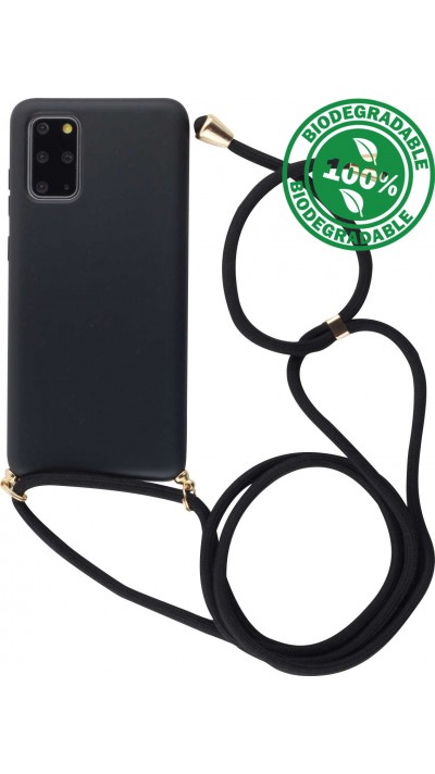 Hülle Samsung Galaxy S20+ - Bio Eco-Friendly Vegan mit Handykette Necklace - Schwarz