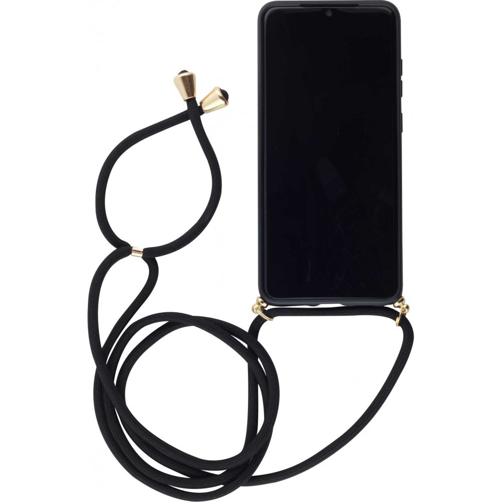 Hülle Samsung Galaxy S20+ - Bio Eco-Friendly Vegan mit Handykette Necklace - Schwarz