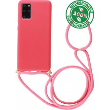 Coque Samsung Galaxy S20+ - Bio Eco-Friendly nature avec cordon collier - Rouge