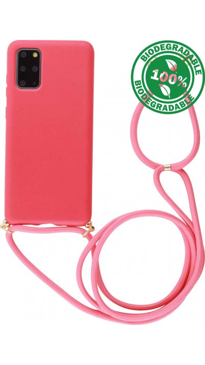 Hülle Samsung Galaxy S20 - Bio Eco-Friendly Vegan mit Handykette Necklace - Rot