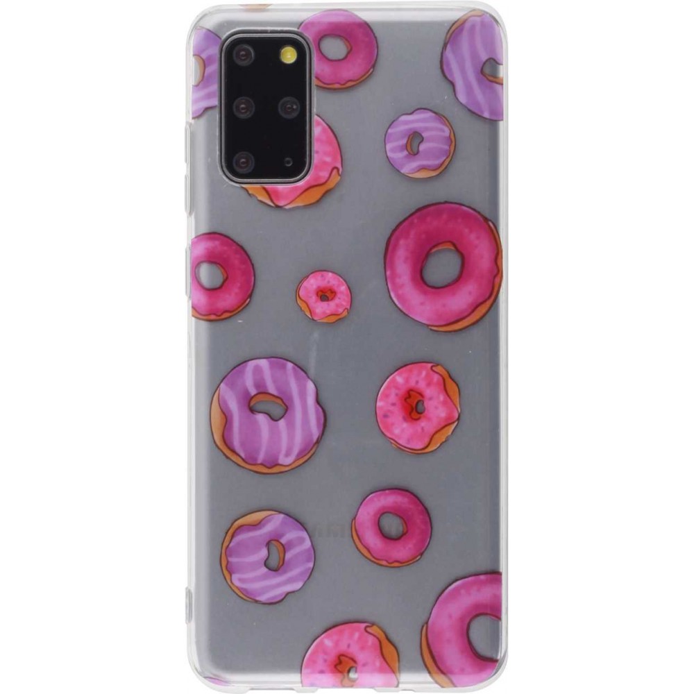 Coque Samsung Galaxy S20+ - Clear Donuts - Rose