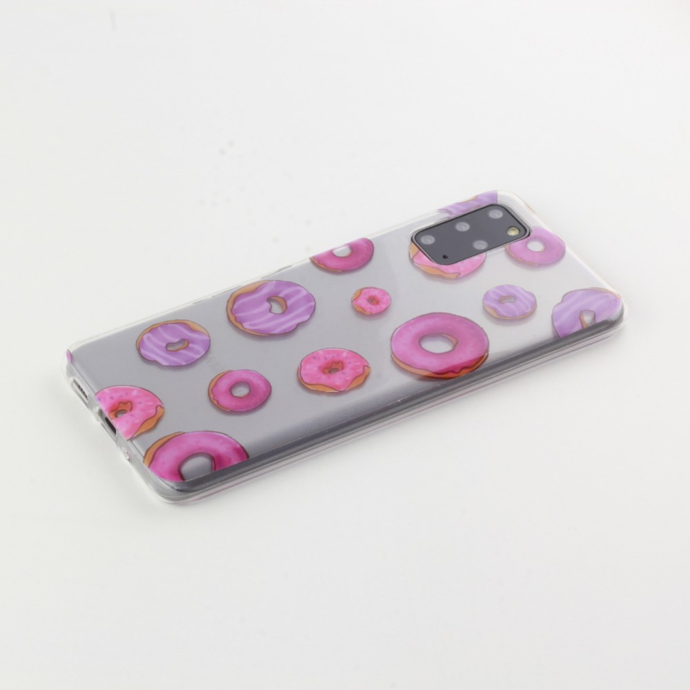 Coque Samsung Galaxy S20+ - Clear Donuts - Rose