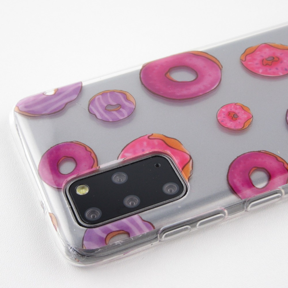 Coque Samsung Galaxy S20+ - Clear Donuts - Rose
