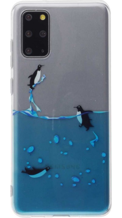 Hülle Samsung Galaxy S20 - Clear Logo Pingouins