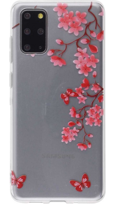 Hülle Samsung Galaxy S20+ - Gummi fleurs papillon
