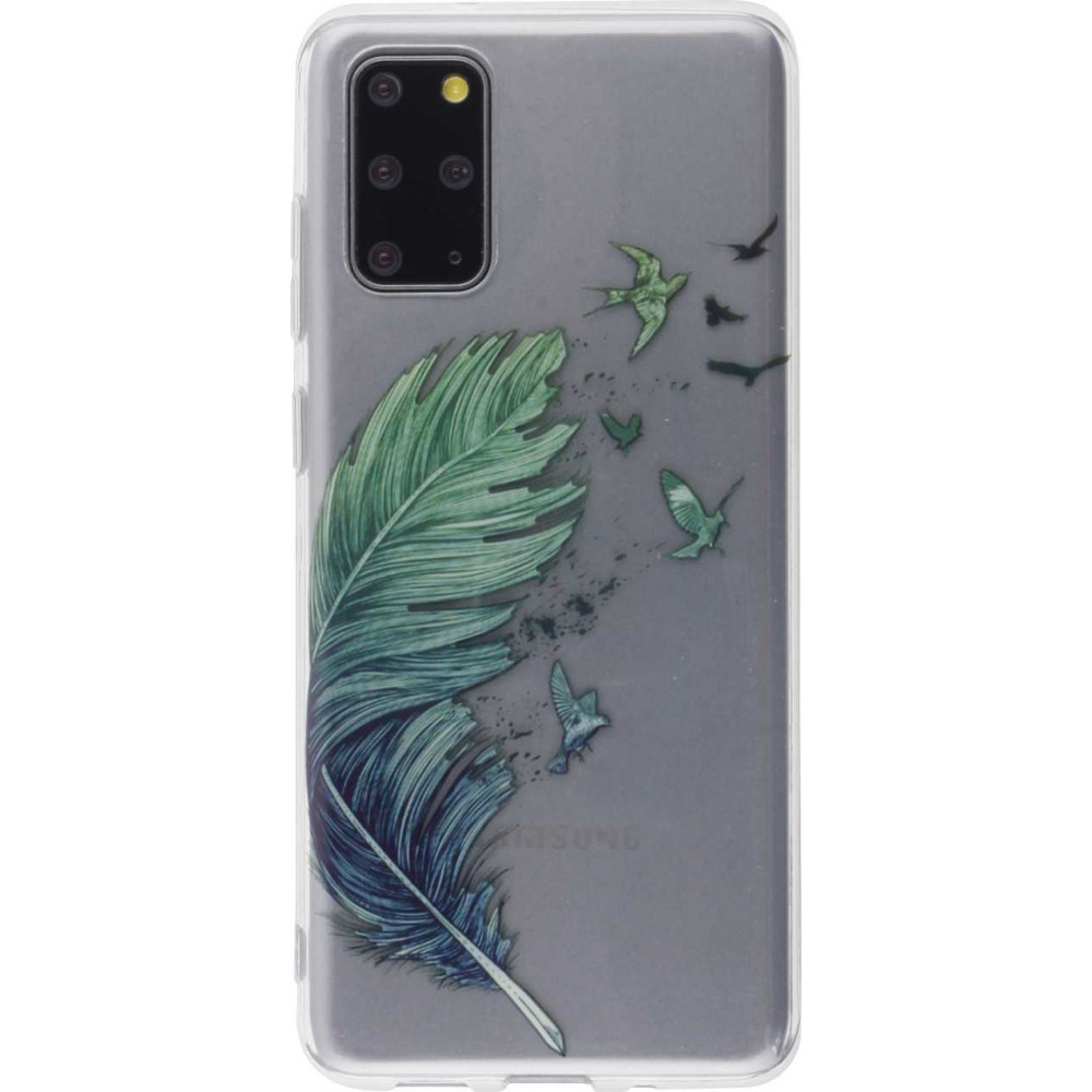 Coque Samsung Galaxy S20+ - Gel plume oiseaux