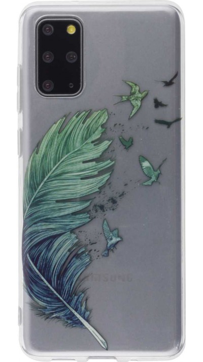 Coque Samsung Galaxy S20+ - Gel plume oiseaux