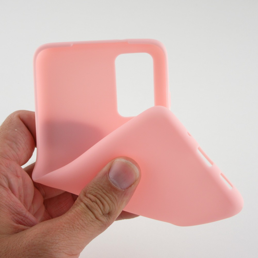 Hülle Samsung Galaxy S20+ - Silicone Mat hell- Rosa
