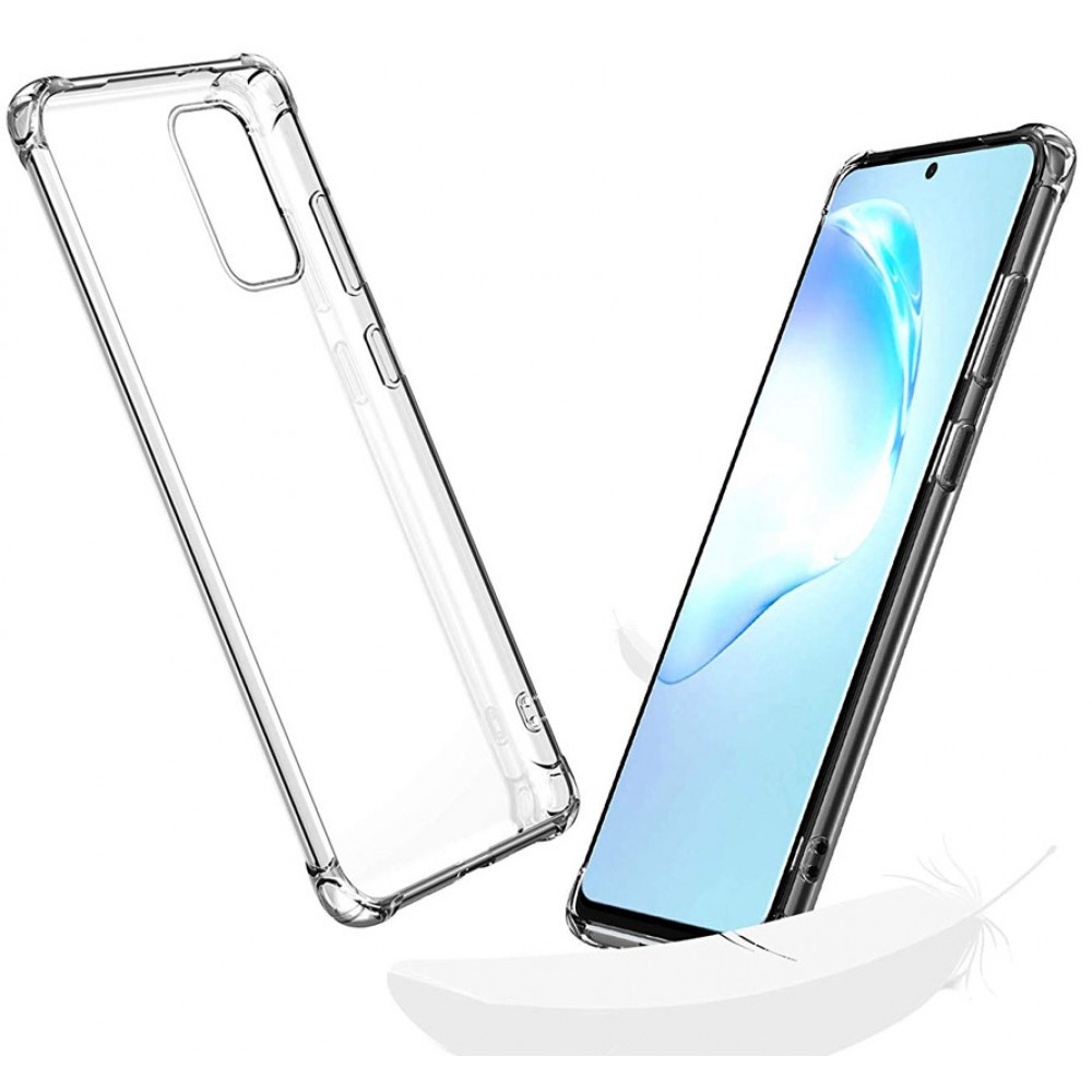 Hülle Samsung Galaxy S20 - Gummi Transparent Gel Bumper mit extra Schutz für Ecken Antischock