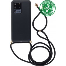 Coque Samsung Galaxy S20 Ultra - Bio Eco-Friendly nature avec cordon collier - Noir