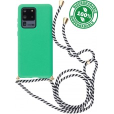 Coque Samsung Galaxy S20 Ultra - Bio Eco-Friendly nature avec cordon collier - Turquoise