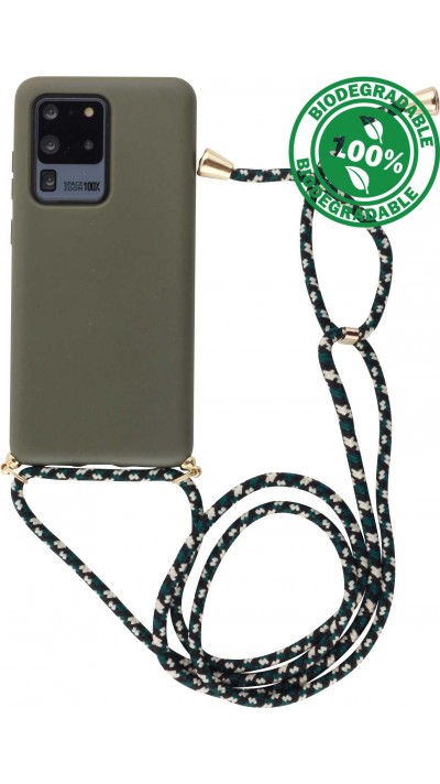 Coque Samsung Galaxy S20 Ultra - Bio Eco-Friendly nature avec cordon collier - Vert foncé