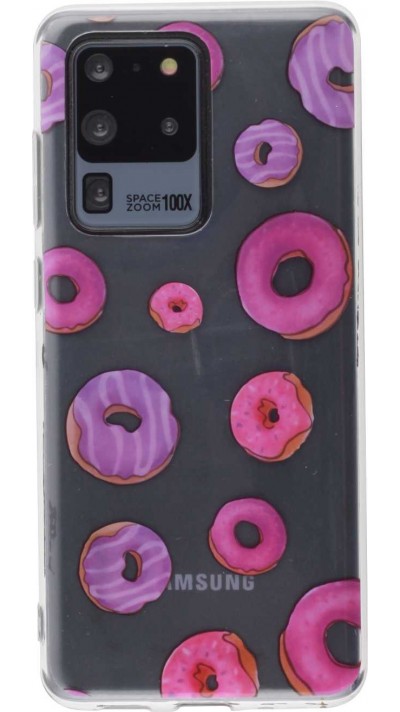 Coque Samsung Galaxy S20 Ultra - Clear Donuts - Rose