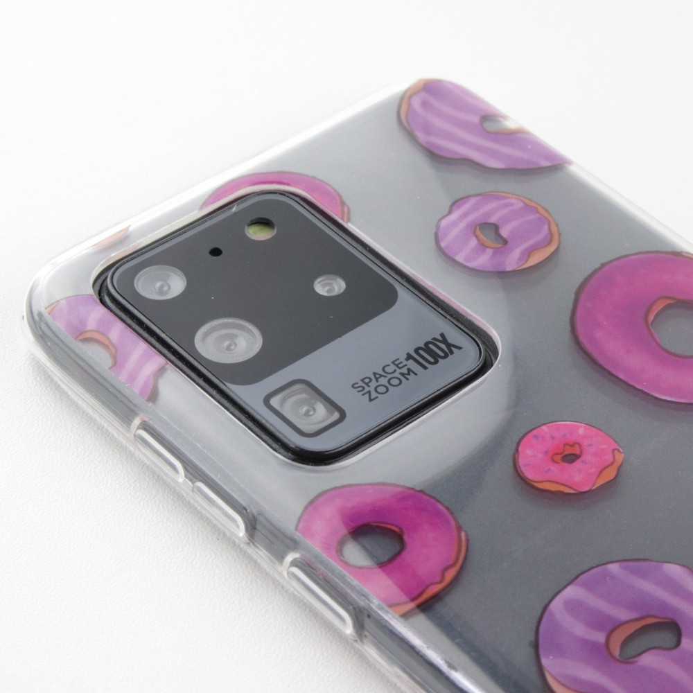 Coque Samsung Galaxy S20 Ultra - Clear Donuts - Rose