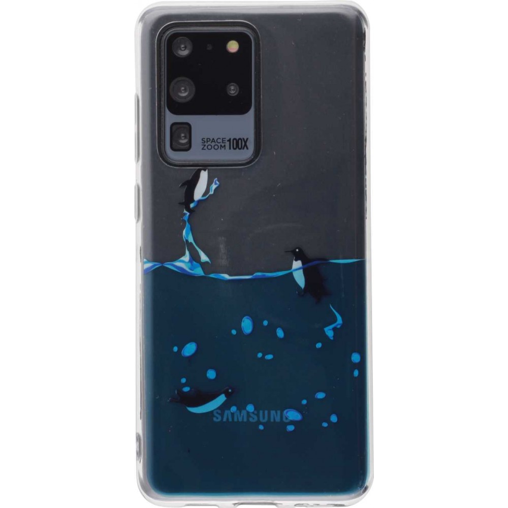 Hülle Samsung Galaxy S20 Ultra - Clear Logo Pingouins